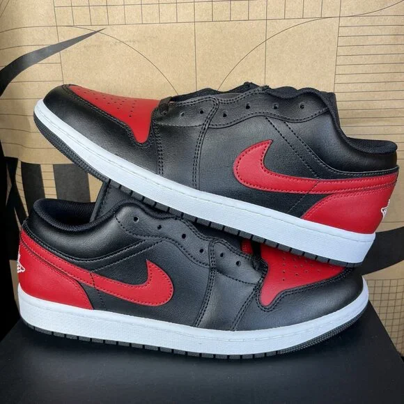 NEW Nike Air Jordan 1 Low Bred Twist Black Red White 553558-067 Size 11.5 Jordan 1 Low Bred Twist Men main image 2